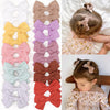 C Llot Girls Hair Bows Linen Fabric 3.5' Bows Alligator Clips Hair Accessories For Little Girls Toddlers Kids And Teens,20 Pie
