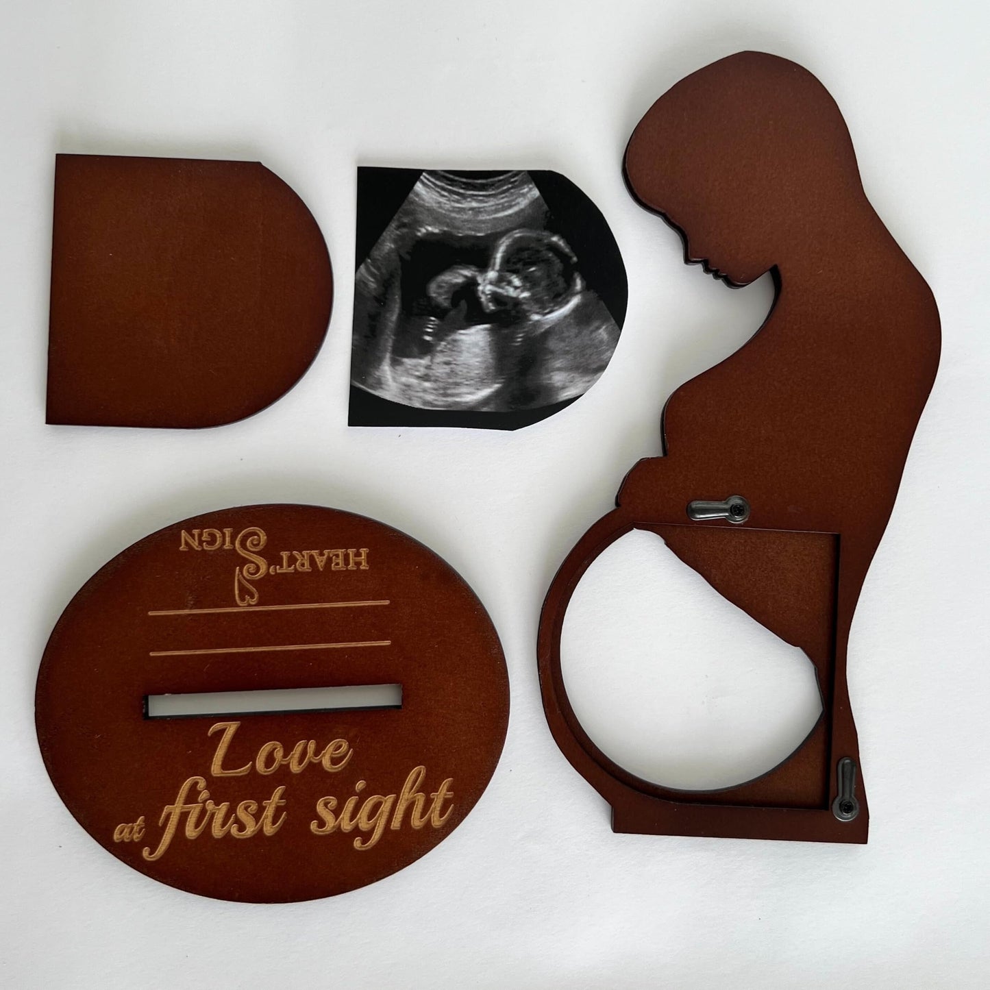 Heart'S Sign Baby Ultrasound Photo Frame - Pregnant Wife Gifts From Husband | Expecting Mom Gift For Pregnant Friend | Gifts For