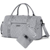 Supromomi Diaper Tote: Large Mom Bag With Travel & Hospital Use, Twins/2 Kids Ready, Grey
