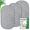 Diaper Changing Pad Liner Non-Slip, Waterproof Terry Mat Changing Pad Cover Liner, Quilted Absorbent Bassinet Liners Washable, 3