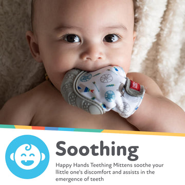 Nuby Soothing Teething Mitten With Hygienic Travel Bag, Red Monkey, 1 Count (Pack Of 1)