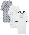 Yoga Sprout Cotton Gowns, 3 Pack, Moon, Preemie