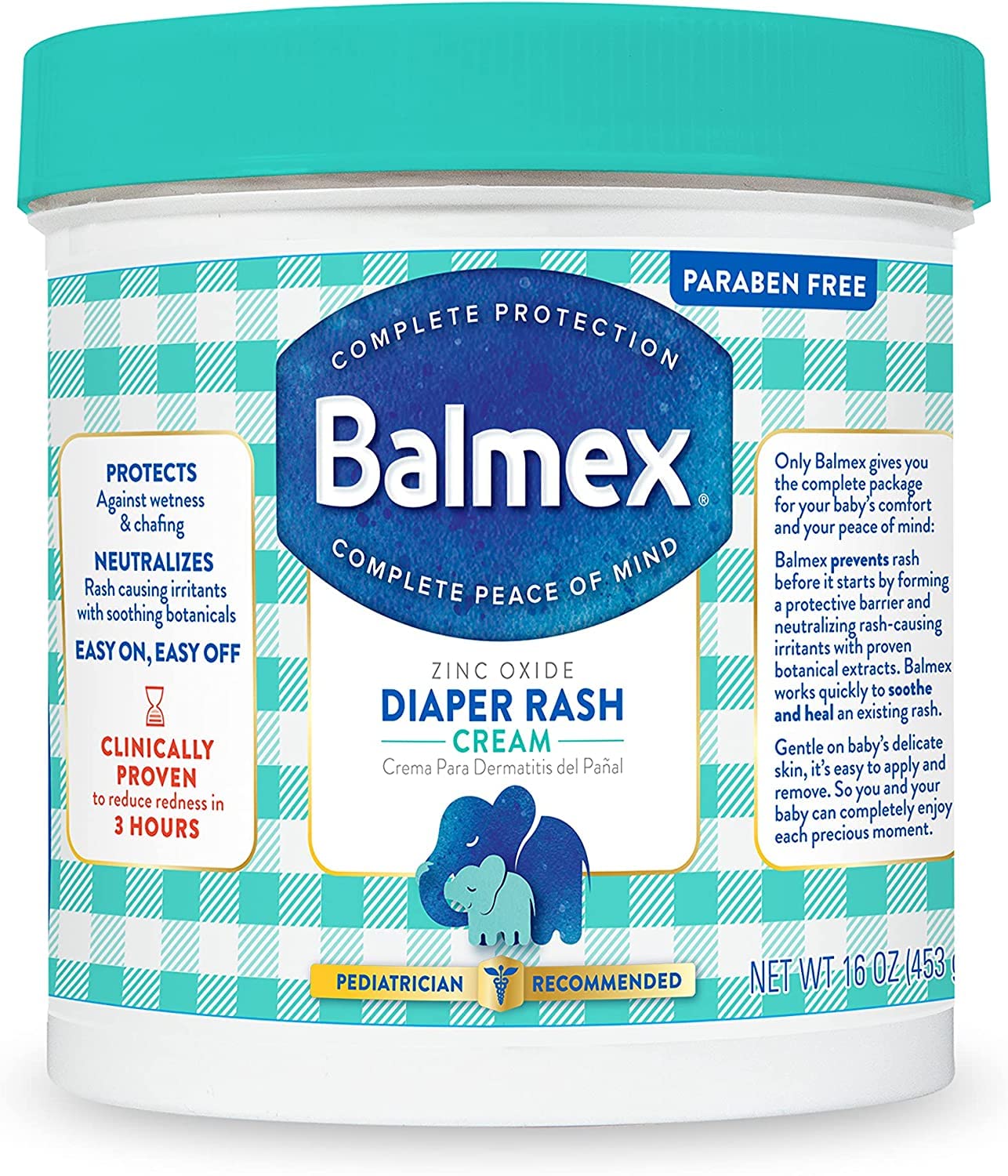 Balmex Diaper Rash Cream, 16-Ounce Jars