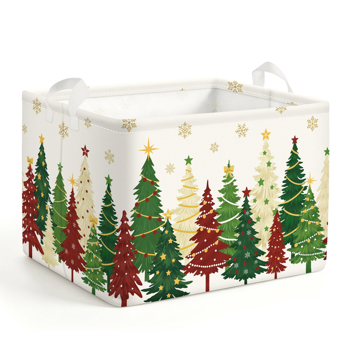 Clastyle Christmas Tree Kid Storage Basket Baby Gift Toy Box Forest Pine Fir Collapsible Clothes Organizer Nursery Bin for Bedro