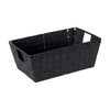Simplify Small Shelf Woven Strap Tote | Decorative Storage Basket | Built In Handles | Organization | Closet | Bedroom | Bathroo