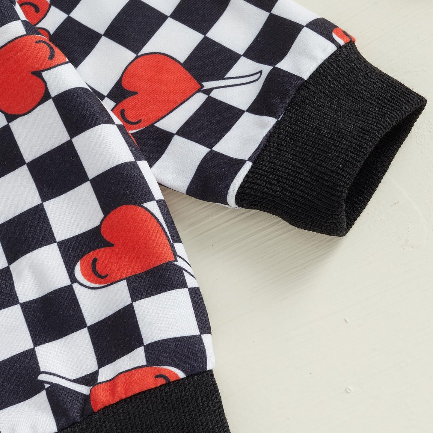 Infant Baby Boy Valentines Day Outfit Letter Print Crewneck Sweatshirt Tops Pants Cute My First Valentines Day Baby Boy Outfit (