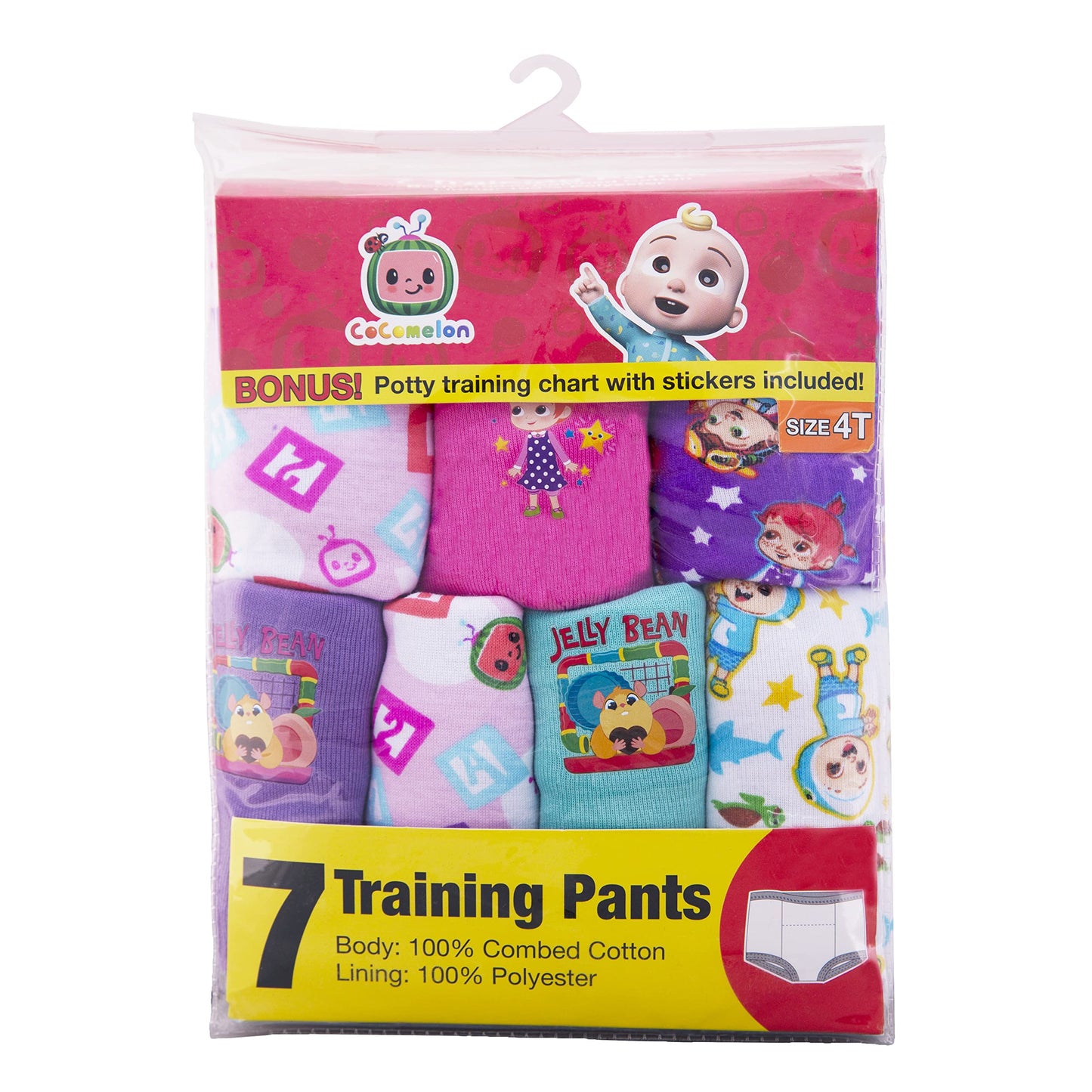Coco Melon 7-Pack Girls Training Pants Underwear 100% Cotton Fun Potty Training 18