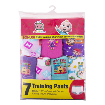 Coco Melon 7-Pack Girls Training Pants Underwear 100% Cotton Fun Potty Training 18