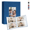 Vienrose Small Photo Album 4X6 Holds 200 Photos 2 Pack, Mini Baby Photo Album Linen Cover For Gifts Wedding Family, Blue
