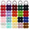 Insowni 40 Pack/20 Pairs Cute Small Pom Pom Hair Ties Colorful Balls Scrunchies Pompoms Elastics Rubber Bands Pigtail Ponytail H