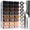 Ygdz Baby Hair Ties, 280 Pcs Hair Accessories For Girls, Toddler, Kids, Cotton Elastics Hair Bands With Organizer Box, Seamless