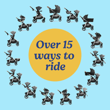 Graco Modes Nest2Grow Travel System, Ren With Expandable Double Stroller