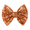 Lanmerry Hair Bows: Sequined Alligator Hair Clips With Big 5' Orange Bows For Girls, Babies, Toddlers, And Teens