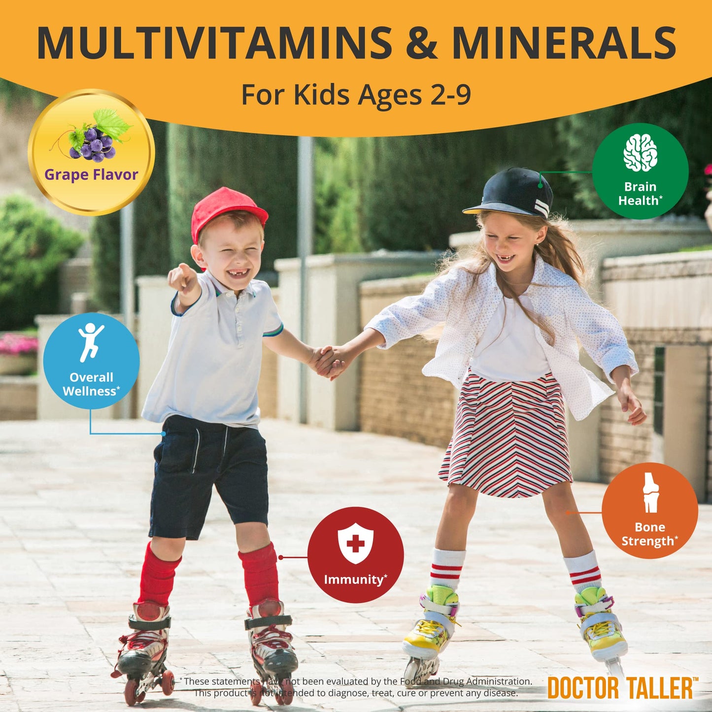 Nubest Doctor Taller Kids - Healthy Height Growth Of Kids With Multivitamins & Multiminerals For Kids Ages 2 To 9 - Support Heig