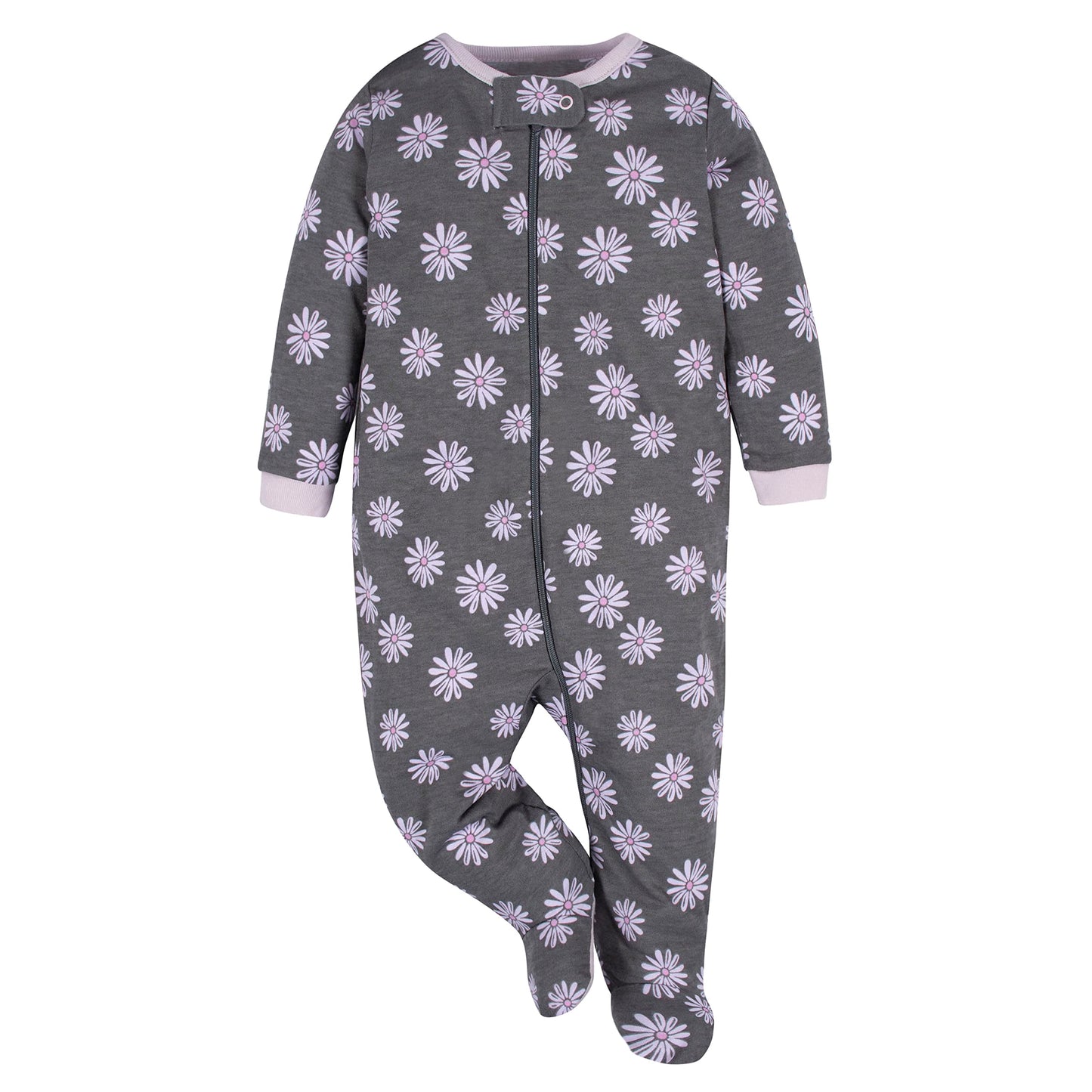 Gerber Baby Girls 4 Pack Sleep 'N Play Footie Lavender Garden 3-6 Months