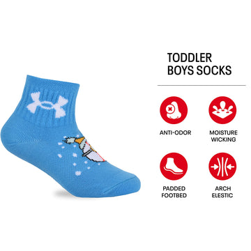 Under Armour Boys Multi Pack Quarter Sock, Holiday Multi, 0-6 Months Us
