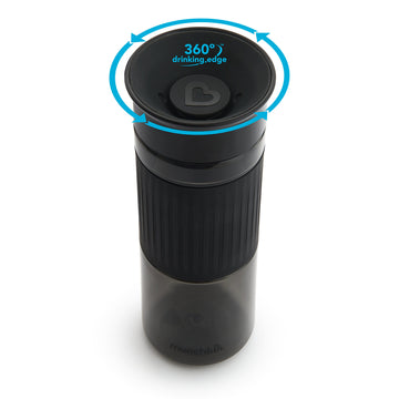 Munchkin Miracle 360 Cup Parent Pack, 24 Ounce Spill Proof Sippy Cups, Black And White, 2 Pack - Great For Toddlers, Big Kids Or