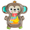 Bright Starts Hungry Monkey Tummy Time Water Mat, Baby Play Mat, Inflatable Sensory Toy For Infants Age 0-6 Months