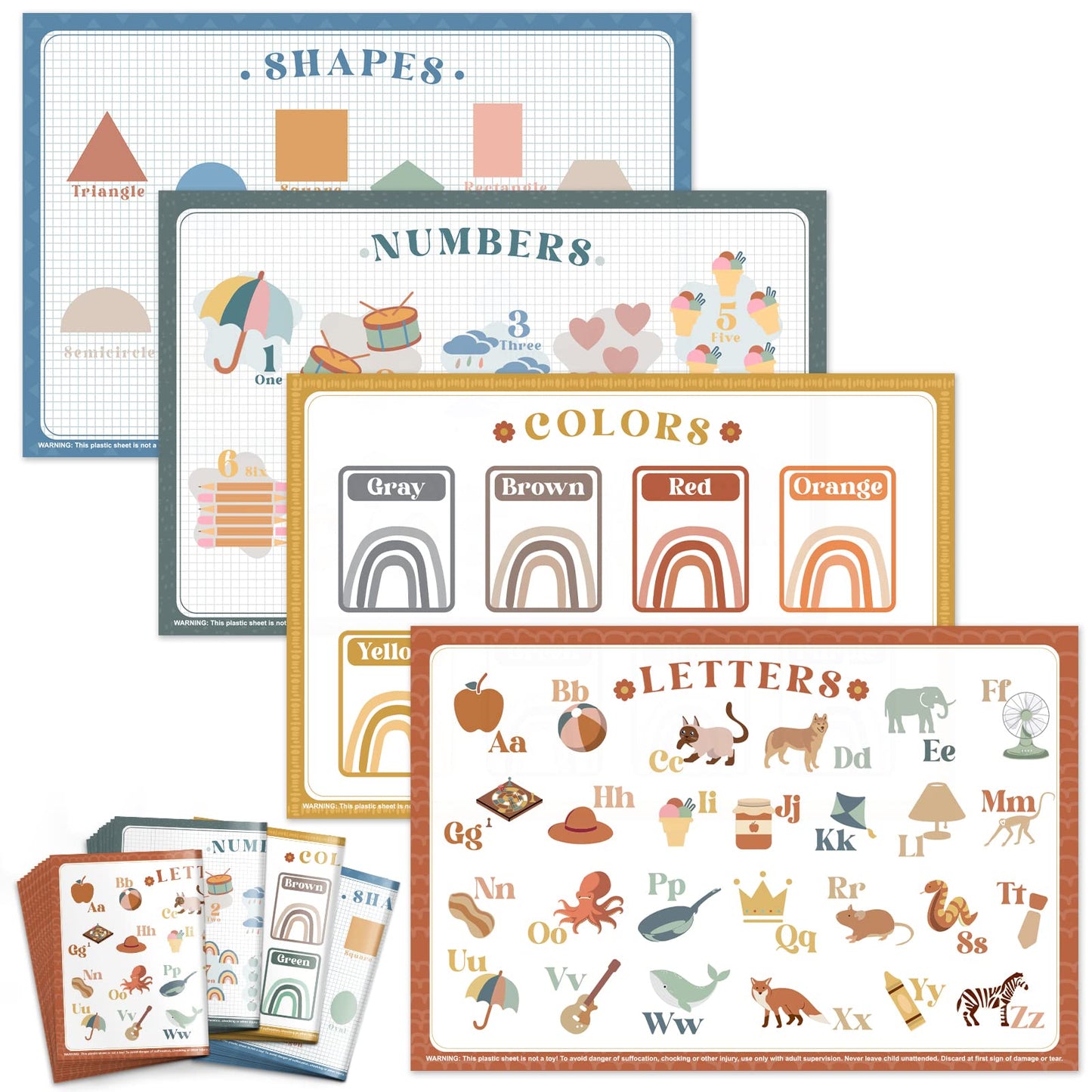 Babebay Disposable Placemats For Baby, 40 Pack Sticky Toddler Placemat For Restaurants, Dining Table, Party, Travel, 12' X 18'