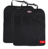 Automuko Kick Mats With Organizer - Premium Thick Waterproof Quality Seat Back Protectors - Extra Long Size With Adjustable Stra