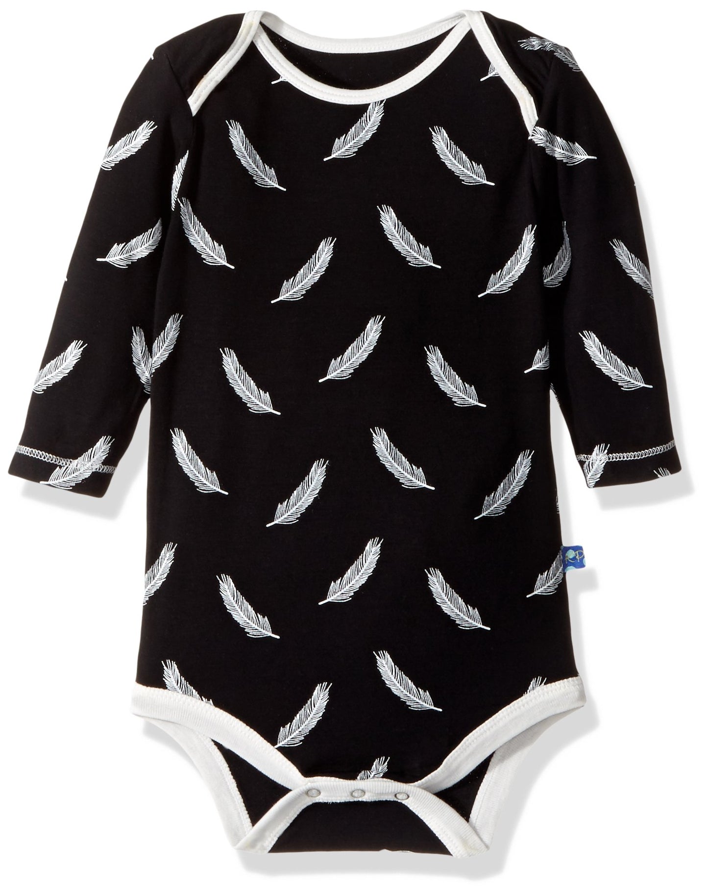 Kickee Pants Baby Print Long Sleeve One Piece Prd-Kpo116-Mnffe, Midnight Falling Feather, 18-24 Months
