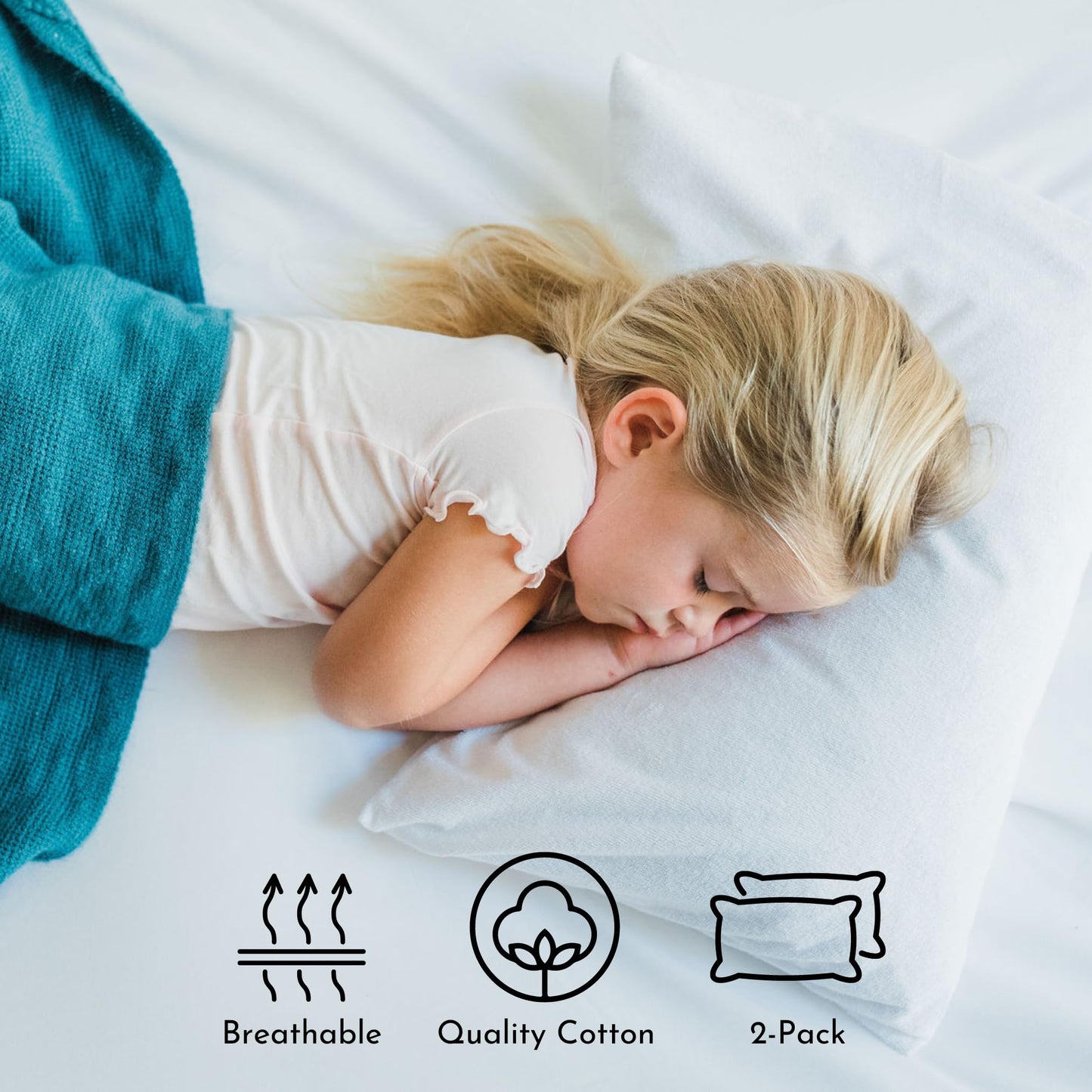 Youth Pillow - 16 X 22 - Soft & Hypoallergenic - Better Sleep For Kids - Perfect Size - Backed By Our Love The Fluff Guarantee (