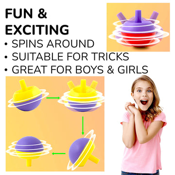 Spinning Toys For Kids 100 Pcs - Easter Egg Fillers - Flip Upside Down Spinning Toys Bulk- Spinning Top Party Favors For Kids -