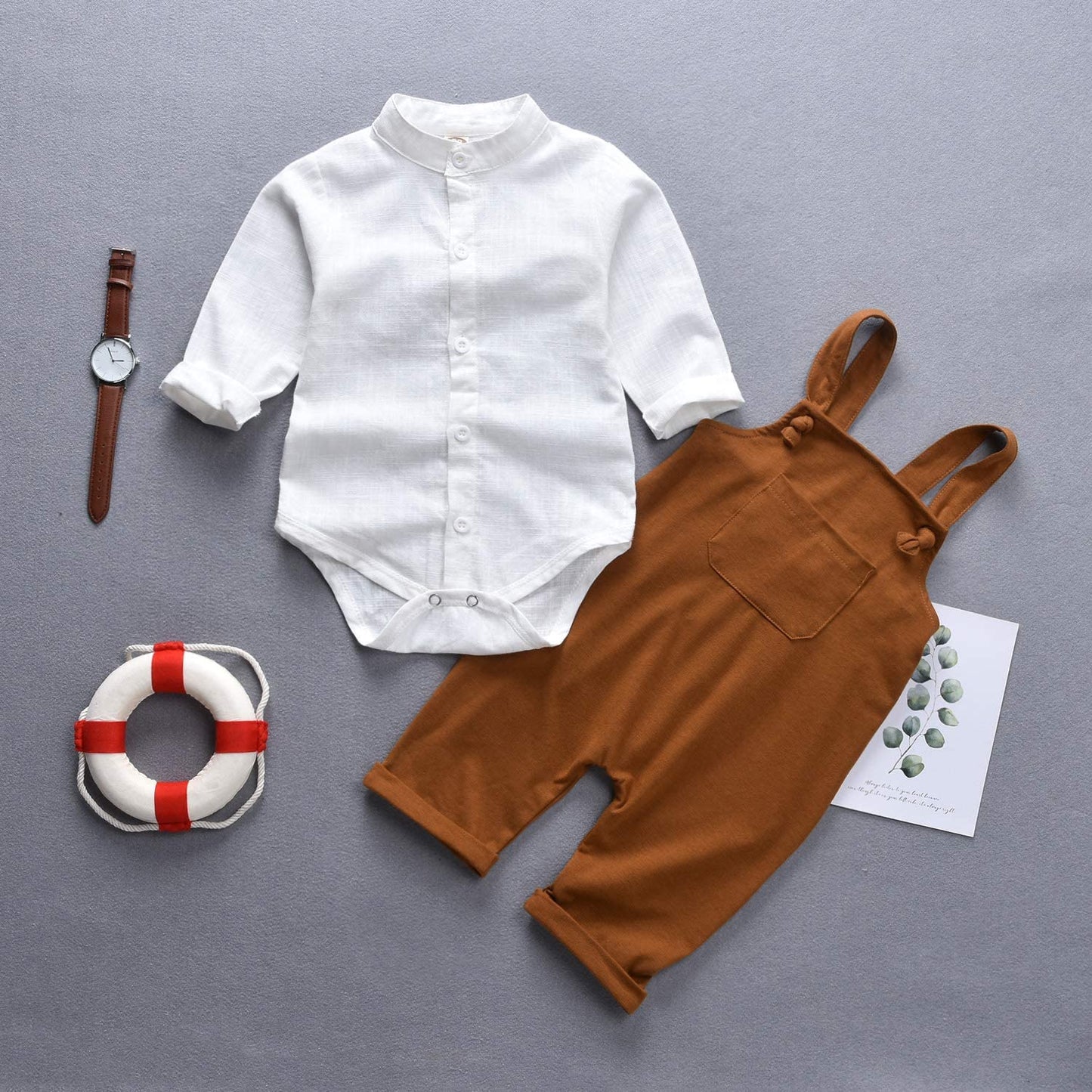 Unutiylo Baby Boys Clothes For Gentleman Outfits,Toddler Overalls Baby Suspender Pants And Bodysuit Romper