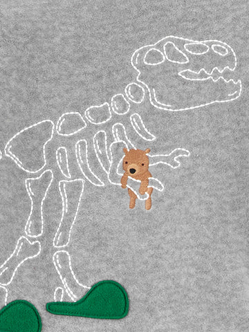 Simple Joys By Carter'S Boys' 4-Piece Pajama Set (Cotton Top & Fleece Bottom), Dinosaur, 12 Months