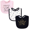 Yoga Sprout Cotton Drooler Bibs, 3 Pack, Crown