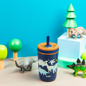 Zak Designs Kelso Toddler Cups For Travel Or At Home, 12Oz Vacuum Insulated Stainless Steel Sippy Cup With Leak-Proof Design Is