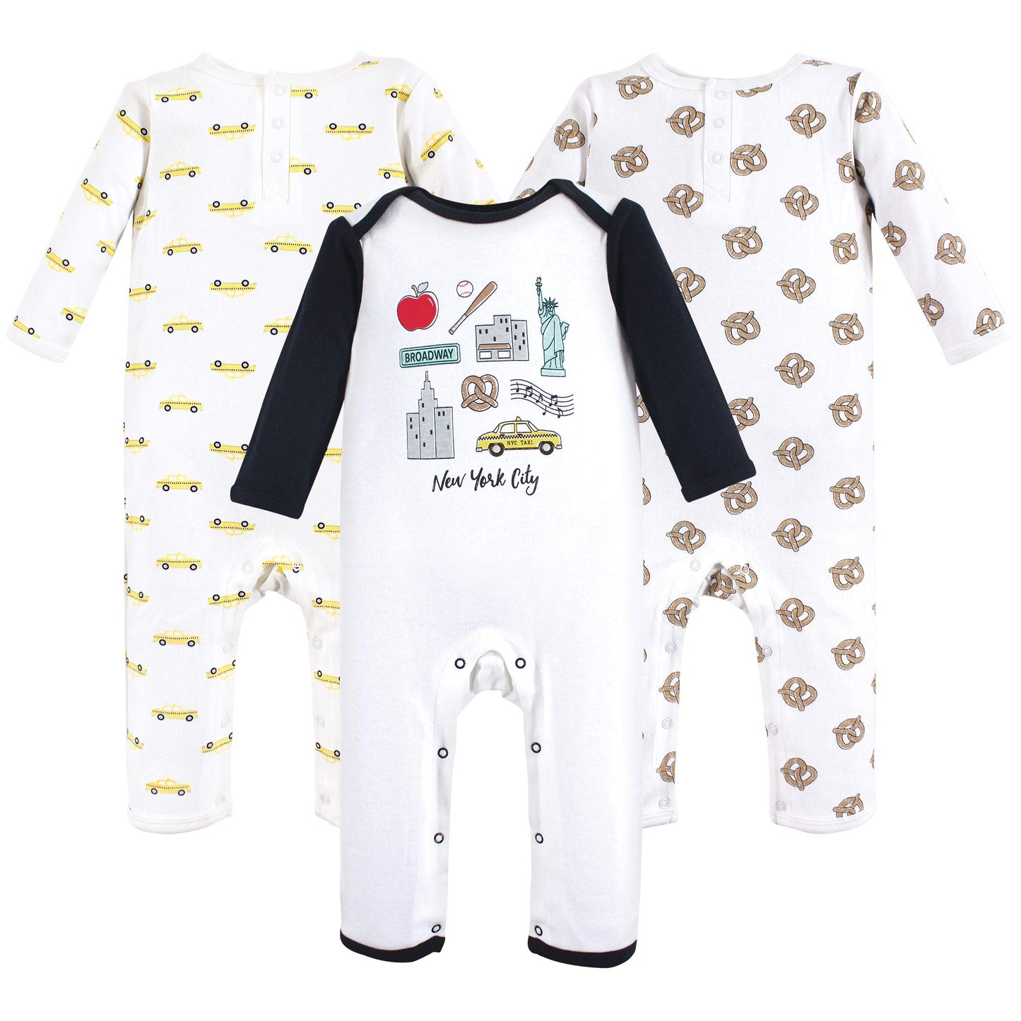 Hudson Baby Unisex Baby Cotton Coveralls Nyc, 9-12 Months