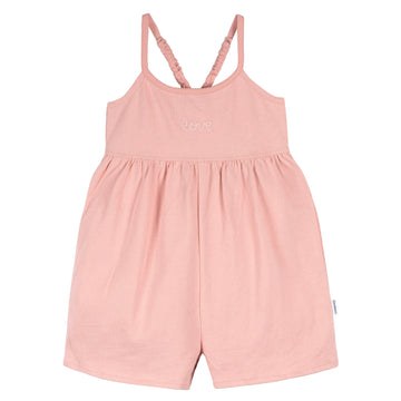 Gerber Baby Girls Toddler 2-Pack Sleeveless Romper Jumpsuit, Rose Pink Dots, 5T