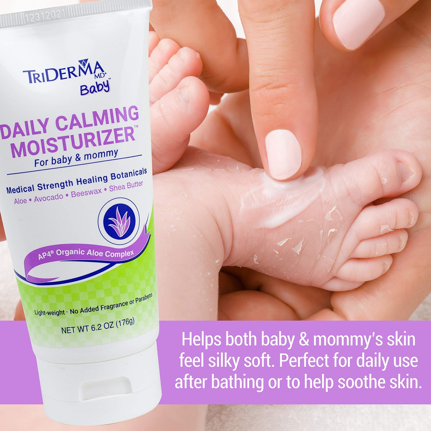 Triderma Daily Calming Baby Moisturizing Lotion For Baby'S Sensitive Skin With Soothing Ap4 Aloe Vera, Avocado & Vitamins B & E,
