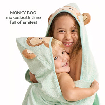 Hooded Baby Towels For Newborn Toddler Boys Girl 35X35 Inches - Mint Green Soft Bamboo Bath Towel With Hood - Baby Essentials In