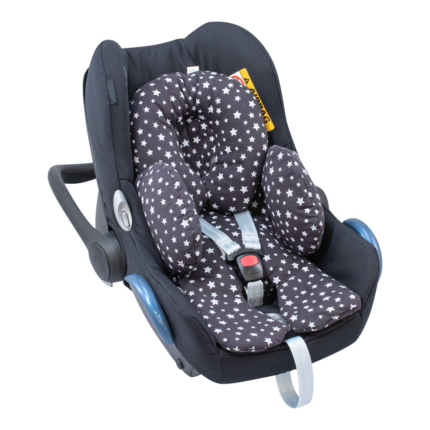 Jyoko Kids Reducer Cushion Infant Head & Baby Body Support Antiallergic 100% Cotton (Head, Body And Back Support, Winter Sky) 3