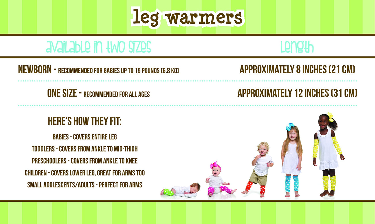 Judanzy 3 Pairs Of Girls Baby Leg Warmers For Newborn, Infant, Toddler, Child (Newborn (Up To 15 Pounds), Yellow, Pink, Aqua)