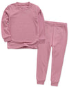 Vaenait Baby Kids Long Sleeve Modal Sleepwear Pajamas 2Pcs Set Modal Purplepink L