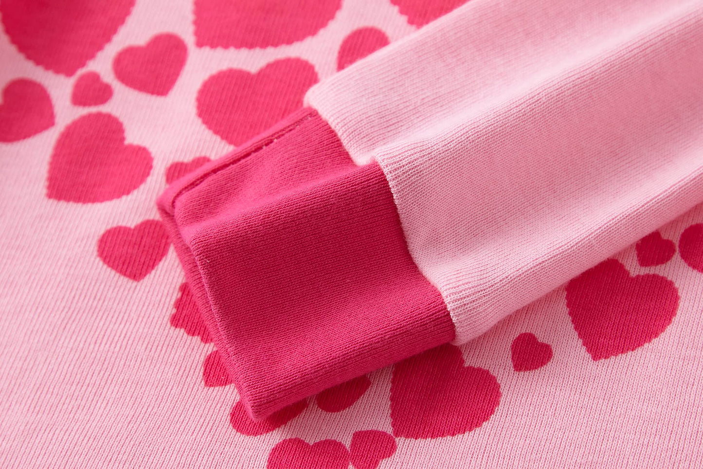 Baby Girls Heart Pajamas 100% Cotton Love Pjs 2 Piece Long Sleeve Sleepwears Toddler Clothes Valentines Day Kids Heart Shirt 3T/