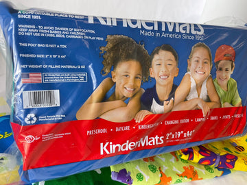 Case Pack Of 12 Kindermat, 1' Thick, 45' X 19' X 1', Red/Blue, 100% Made In Usa