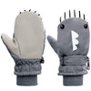 American Trends Toddler Snow Gloves Winter Kids Ski Glove Waterproof Mittens For Toddler Boys Girls Warm Mitten Gray Whale S(Fit