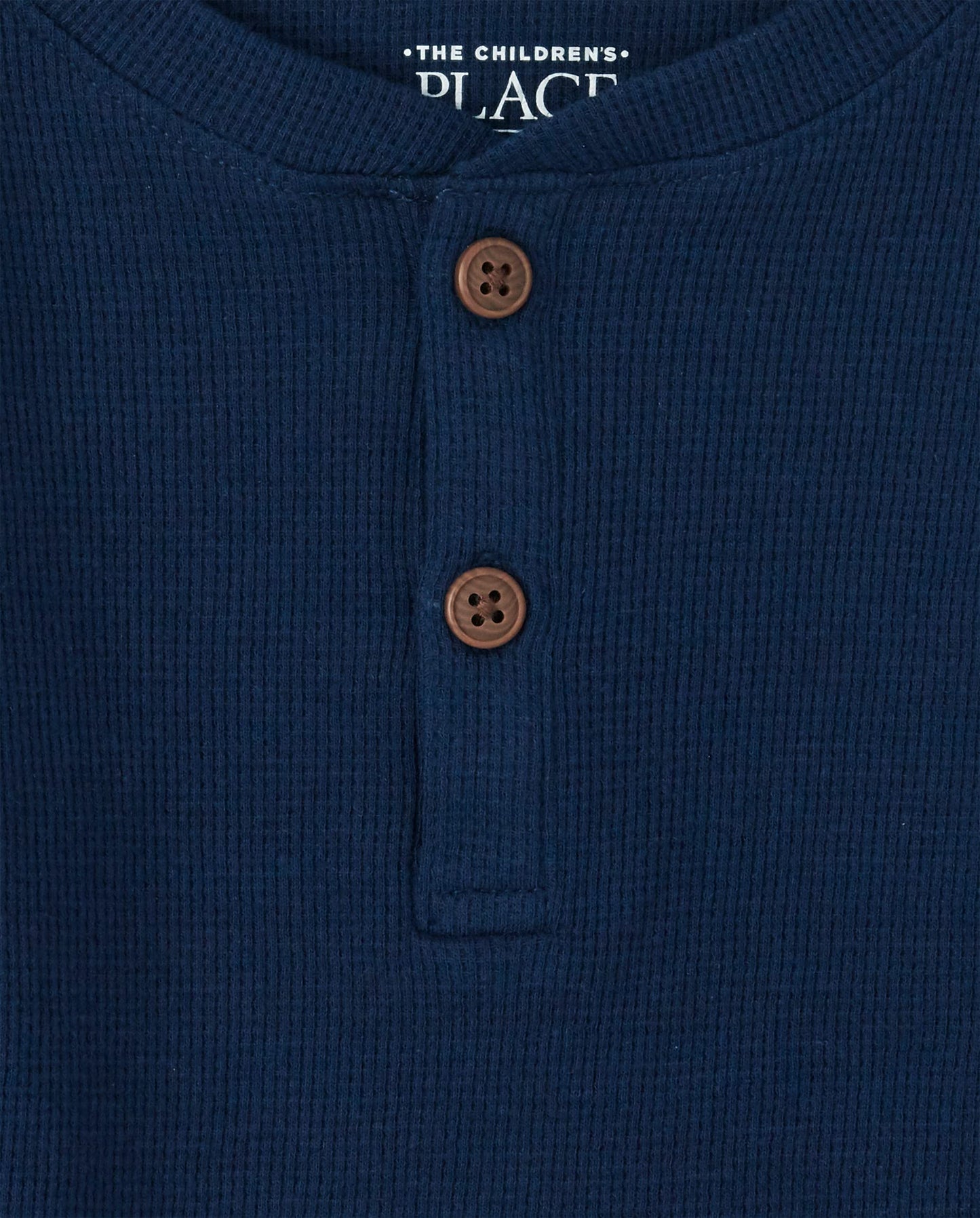 The Children'S Place Baby Boys And Toddler Boy Long Sleeve Thermal Henley Top Shirt, Tidal, 6-9 Months Us