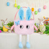 Plush Easter Basket, Soft Pink Basket With Bunny Ears, Easter Tote Bags Bunny Easter Baskets For Easter Decorations, Easter Gift
