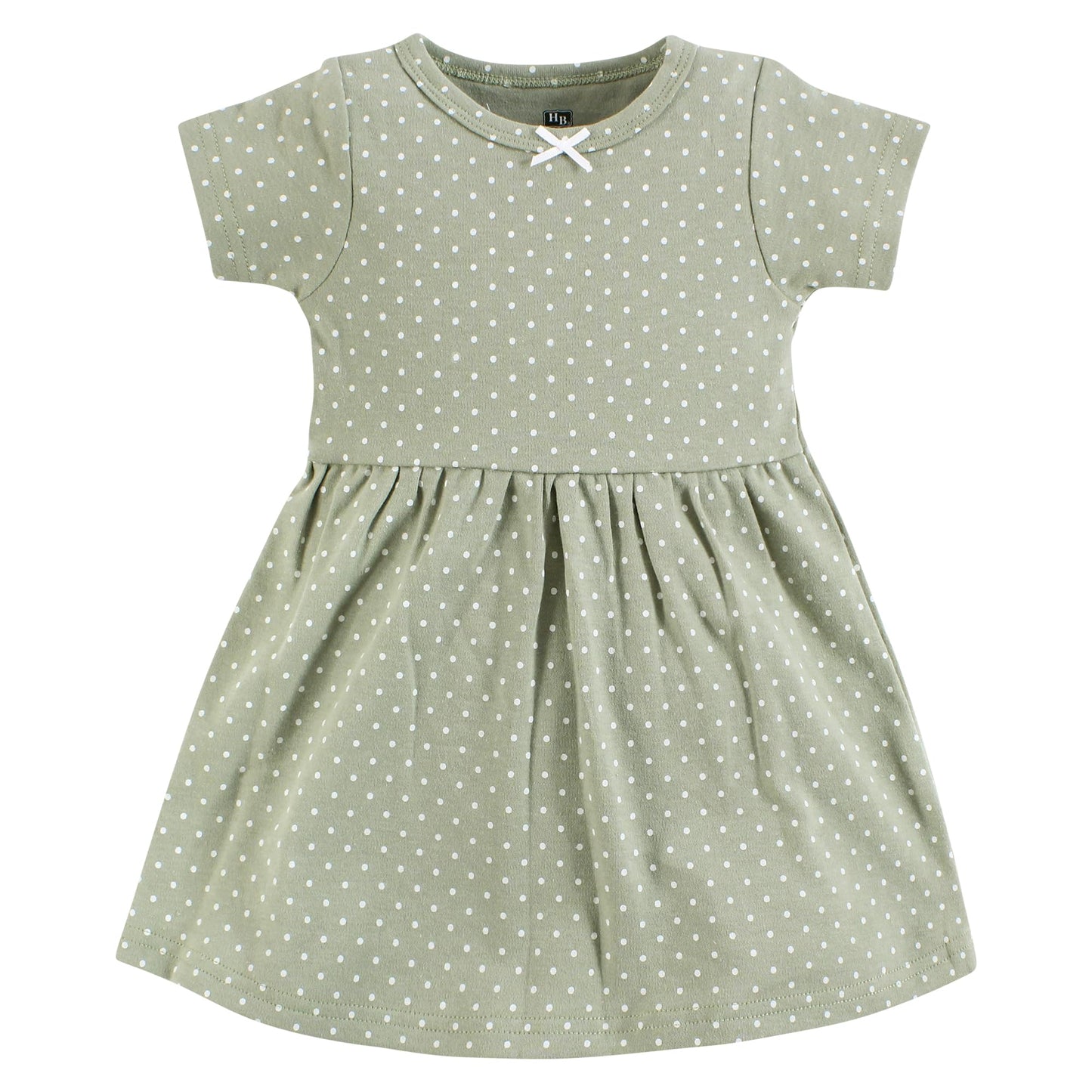 Hudson Baby Baby Girls Cotton Dresses, Pink Dainty Floral, 0-3 Months