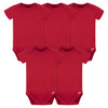 Gerber Unisex Baby 5 Pack Onesies Multi-Packs Bundle Interlock 180 Gsm Shirt, Red, 12 Months Us