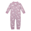 Owlivia Organic Cotton Baby Boy Girl Zip Up Sleep N Play, Footless, Long Sleeve(6-12 Months, Feather Mauve)