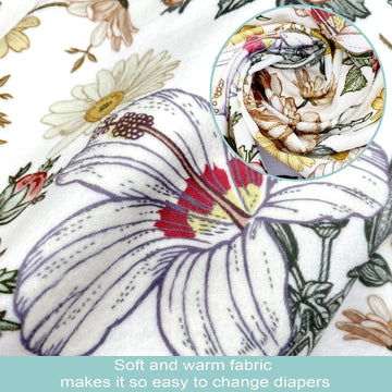 Ievolve Minky Nursing Pillow Cover Breast Feeding Pillow Cover Slipcover U Shape For Baby Boy Girl,Cover Only(Flora)