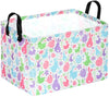 Easter Storage Basket Eggs Bunny Flower Cube Kids Waterproof Storage Bins Organizer,Foldable Closet Shelf Baskets with handles f