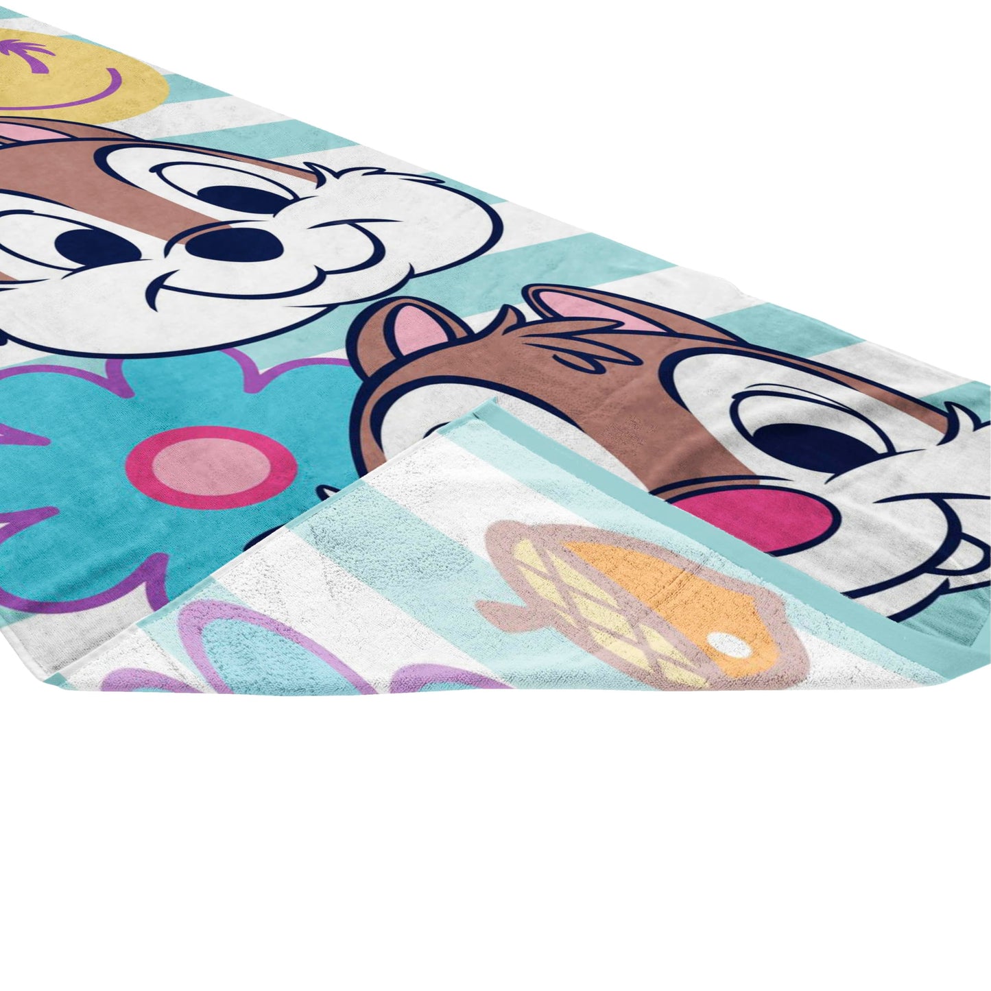 Disney Chip & Dale Bath Pool Beach Towel - Kids Super Soft & Absorbent 100% Cotton Towel, Measures 28 X 58