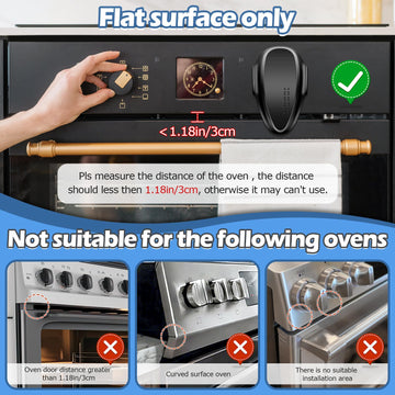 Oven Lock Child Safety (4 Pack), Kitchen Safety Oven Door Lock For Babies & Kids, Stove Child Proof, Childproof Oven Locks For T